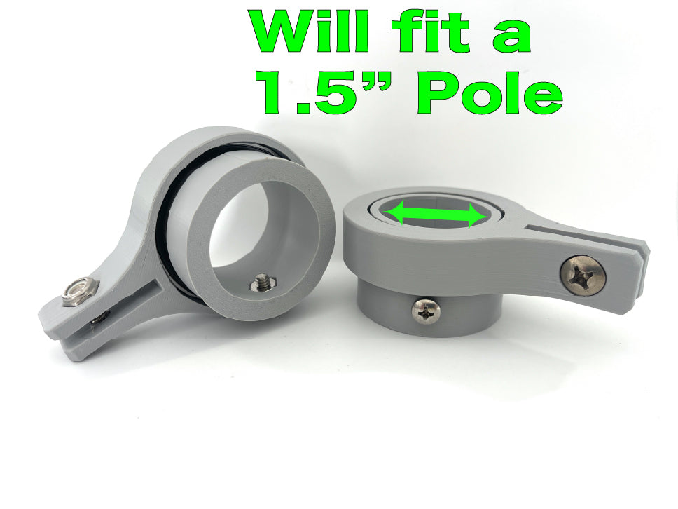 Industrial Grade Flagpole Swivels & Rings with Sealed Bearings -Direct Mount No Clips Needed