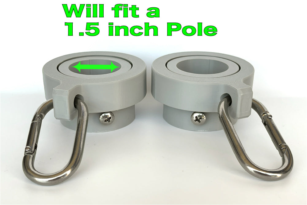 Industrial Grade Flagpole Swivels & Rings with Sealed Bearings & Stainless Clips