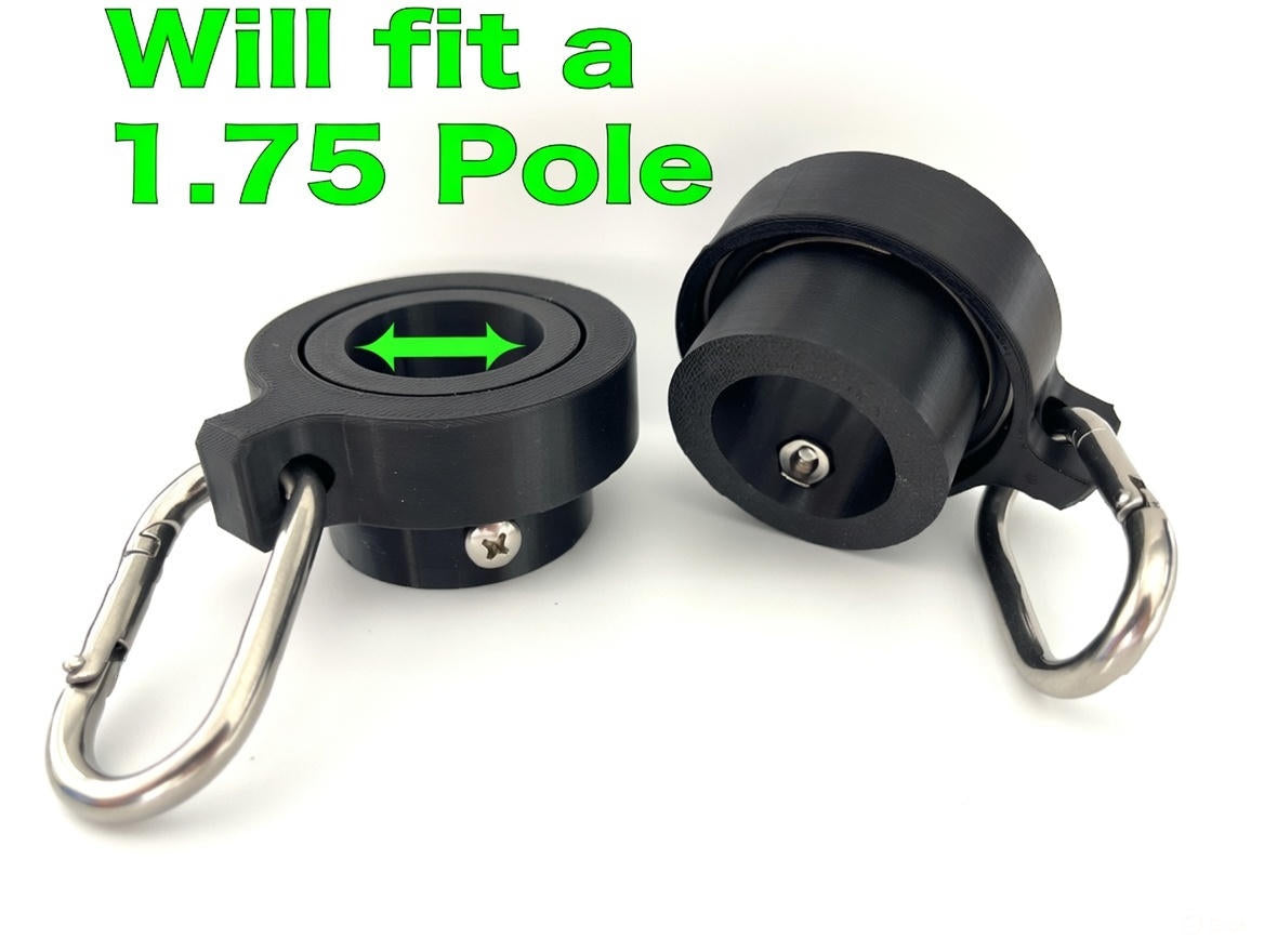 Flag Pole Swivel Rings | Sealed Bearings | Stainless Steel Clips | 6 Sizes 1/2" to 2"