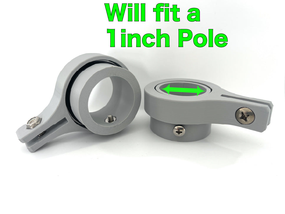 Industrial Grade Flagpole Swivels & Rings with Sealed Bearings -Direct Mount No Clips Needed