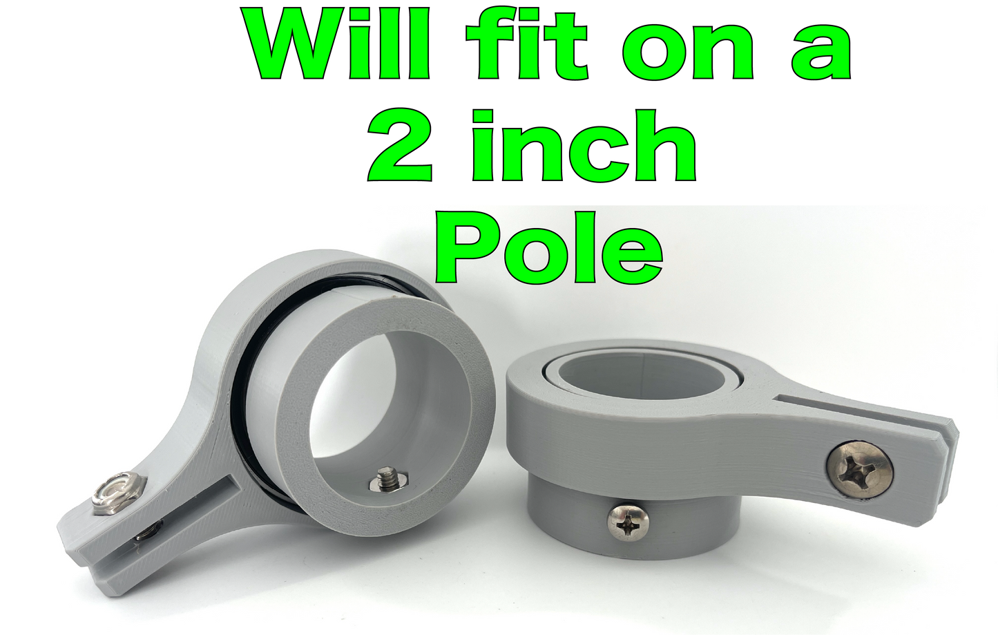 Industrial Grade Flagpole Swivels & Rings with Sealed Bearings -Direct Mount No Clips Needed