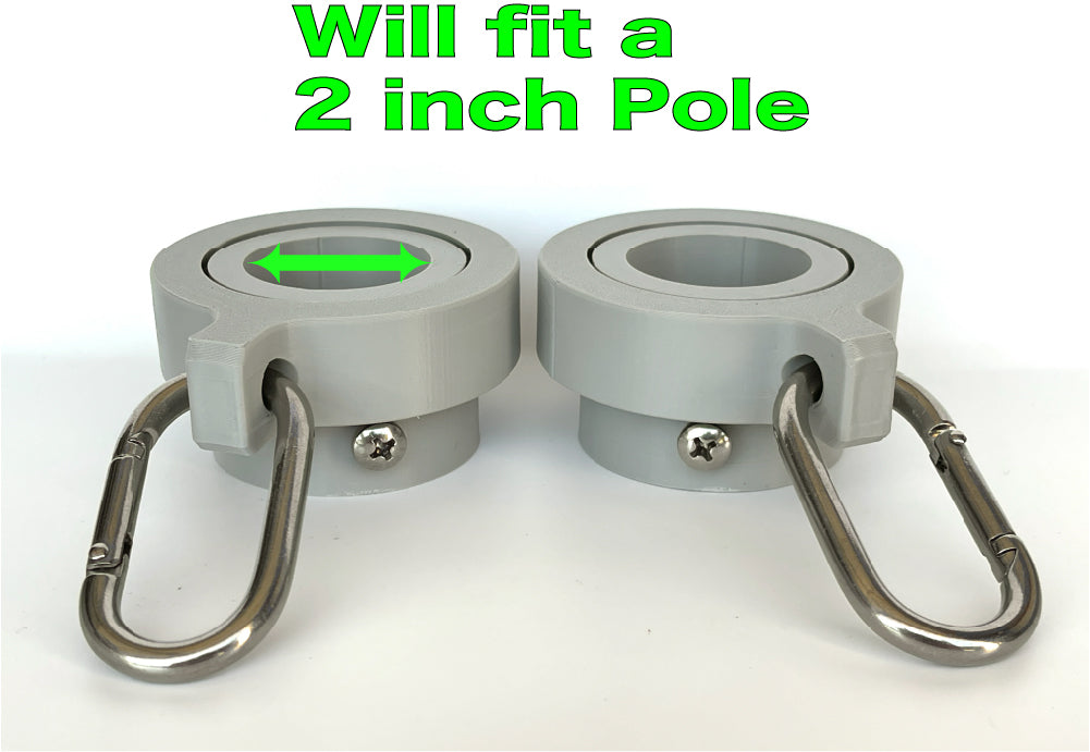 Industrial Grade Flagpole Swivels & Rings with Sealed Bearings & Stainless Clips