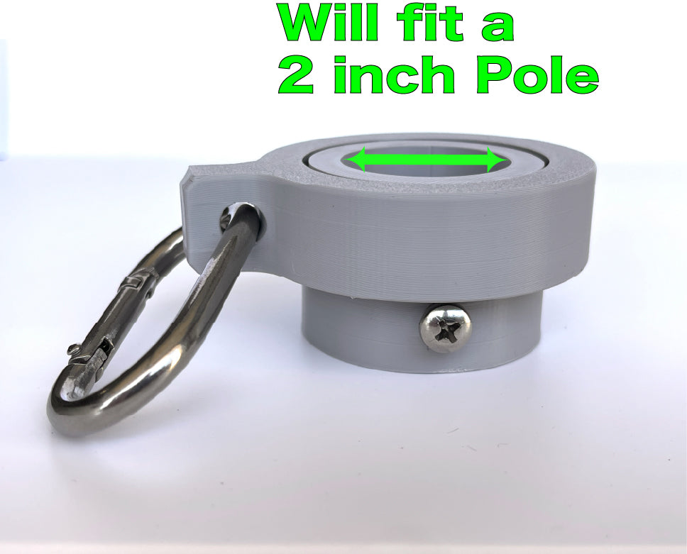 Industrial Grade Flagpole Swivels & Rings with Sealed Bearings & Stainless Clips