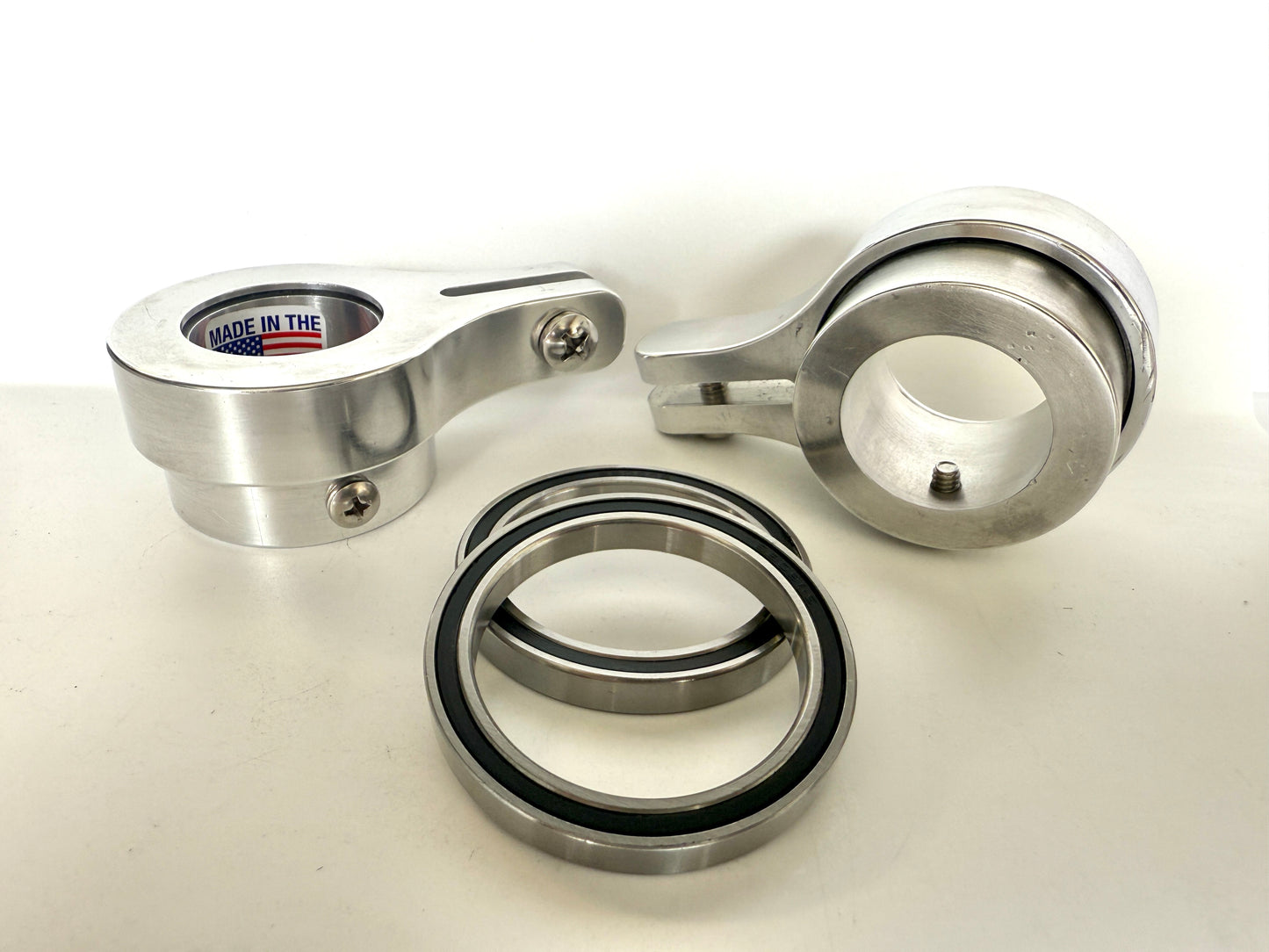 All Metal Industrial Grade Flagpole Swivel Rings with Sealed Bearings -Direct Mount No Clips Needed