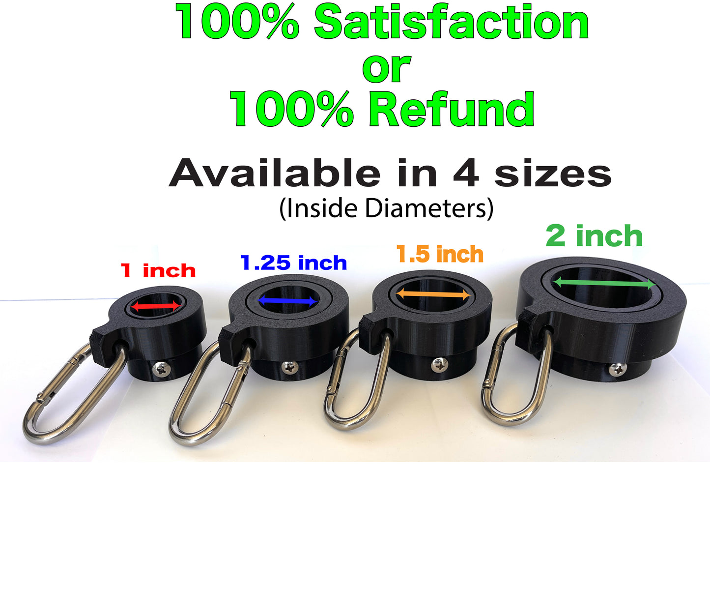 Industrial Grade Flagpole Swivels & Rings with Sealed Bearings & Stainless Clips