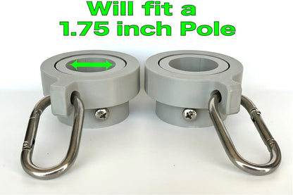 Industrial Grade Flagpole Swivels & Rings with Sealed Bearings & Stainless Clips