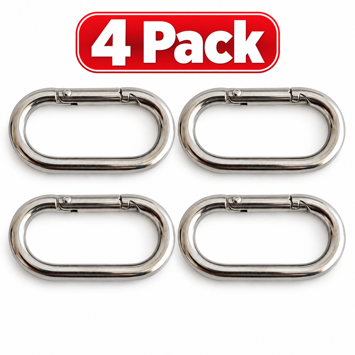 Large Heavy-Duty Stainless Steel Flag Clips - 4 Pack - Rust-Proof