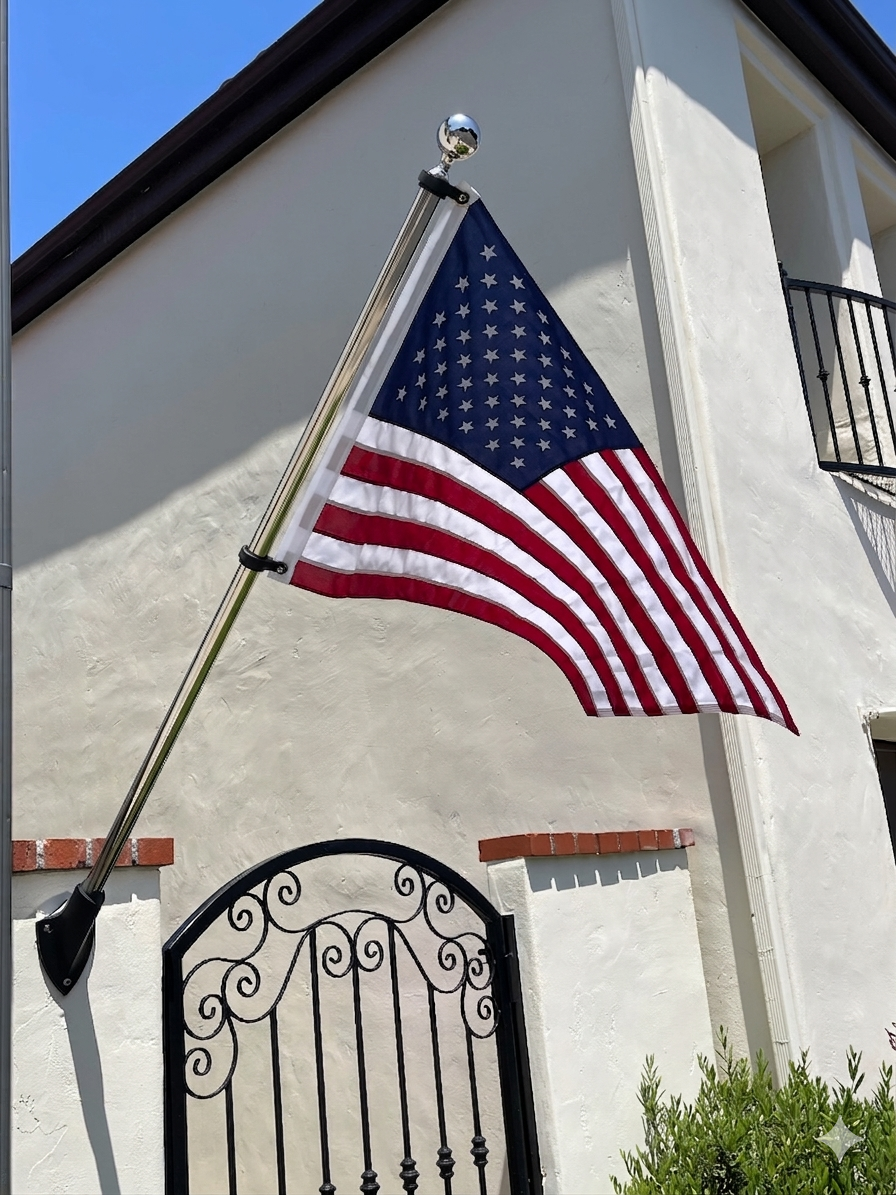 Custom Flag Pole Bracket Mount holder, CNC Machined Solid Metal 1 to 1.5 inch