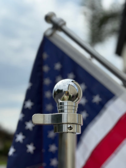 Solid Metal Flagpole Finial Topper, USA Made 1" to 1.25"