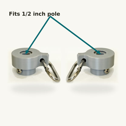 Flag Pole Swivel Rings | Sealed Bearings | Stainless Steel Clips | 6 Sizes 1/2" to 2"