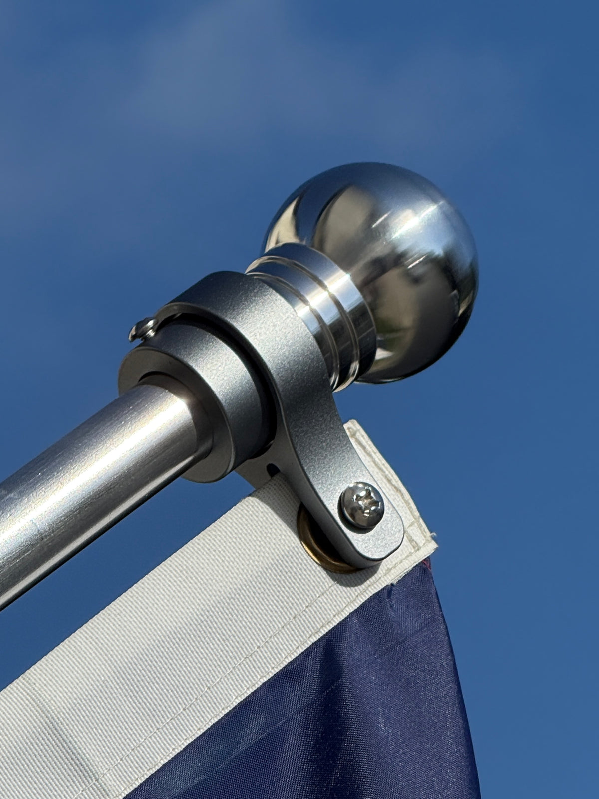 All Metal Industrial Grade 1 inch Flagpole Rotating Spinner Swivel Rings with 100% Ceramic Sealed Spinning Ball Bearings