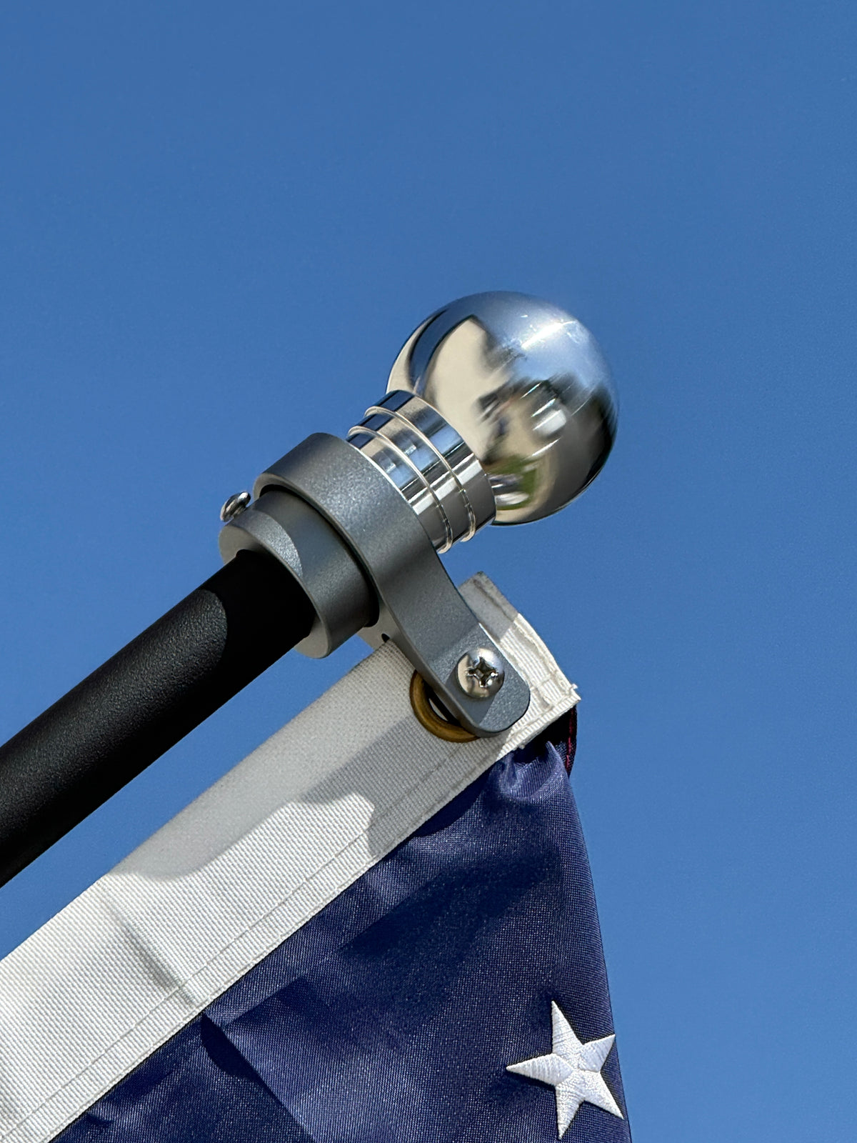 All Metal Industrial Grade 1 inch Flagpole Rotating Spinner Swivel Rings with 100% Ceramic Sealed Spinning Ball Bearings
