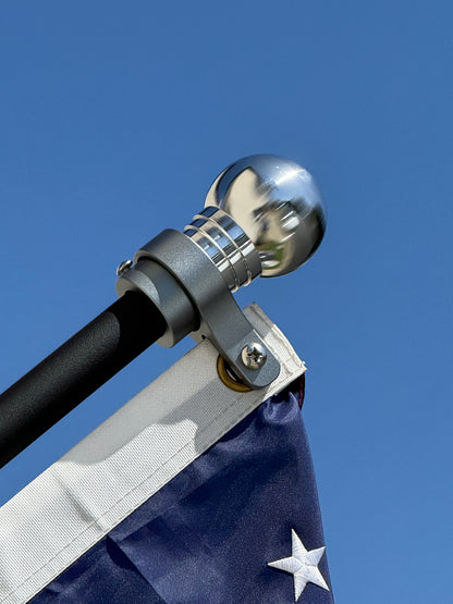 All Metal Industrial Grade 1 inch Flagpole Rotating Spinner Swivel Rings with 100% Ceramic Sealed Spinning Ball Bearings