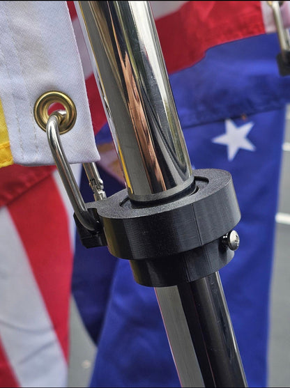 Flag Pole Swivel Rings | Sealed Bearings | Stainless Steel Clips | 6 Sizes 1/2" to 2"