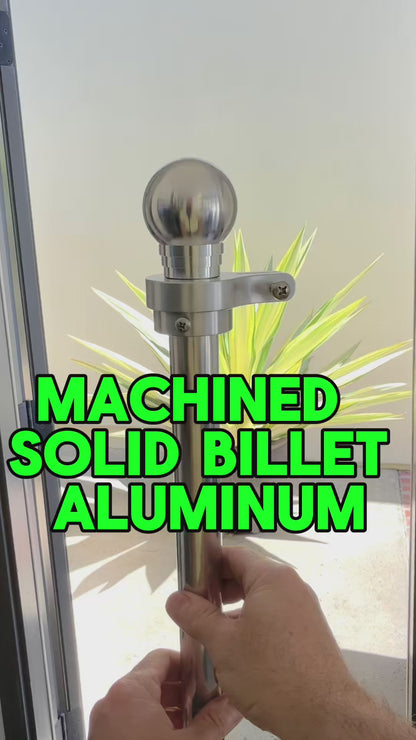 Solid Metal Flagpole Finial Topper, USA Made 1" to 1.25"
