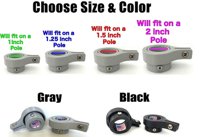 Direct Mount(Clip-Less) Ultimate Flag Flagpole Rotating Swivel with Industrial Sealed Bearings, Tangle Free Attachment, fits Costco and Flagpole Buddy Poles
